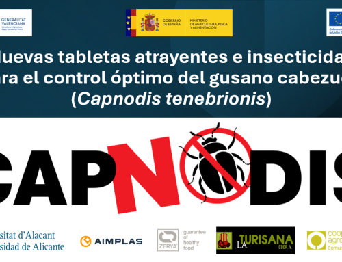 Proyecto CAPNODIS, desarrollo de tabletas atrayentes e insecticidas para la plaga del gusano cabezudo en frutales de hueso.